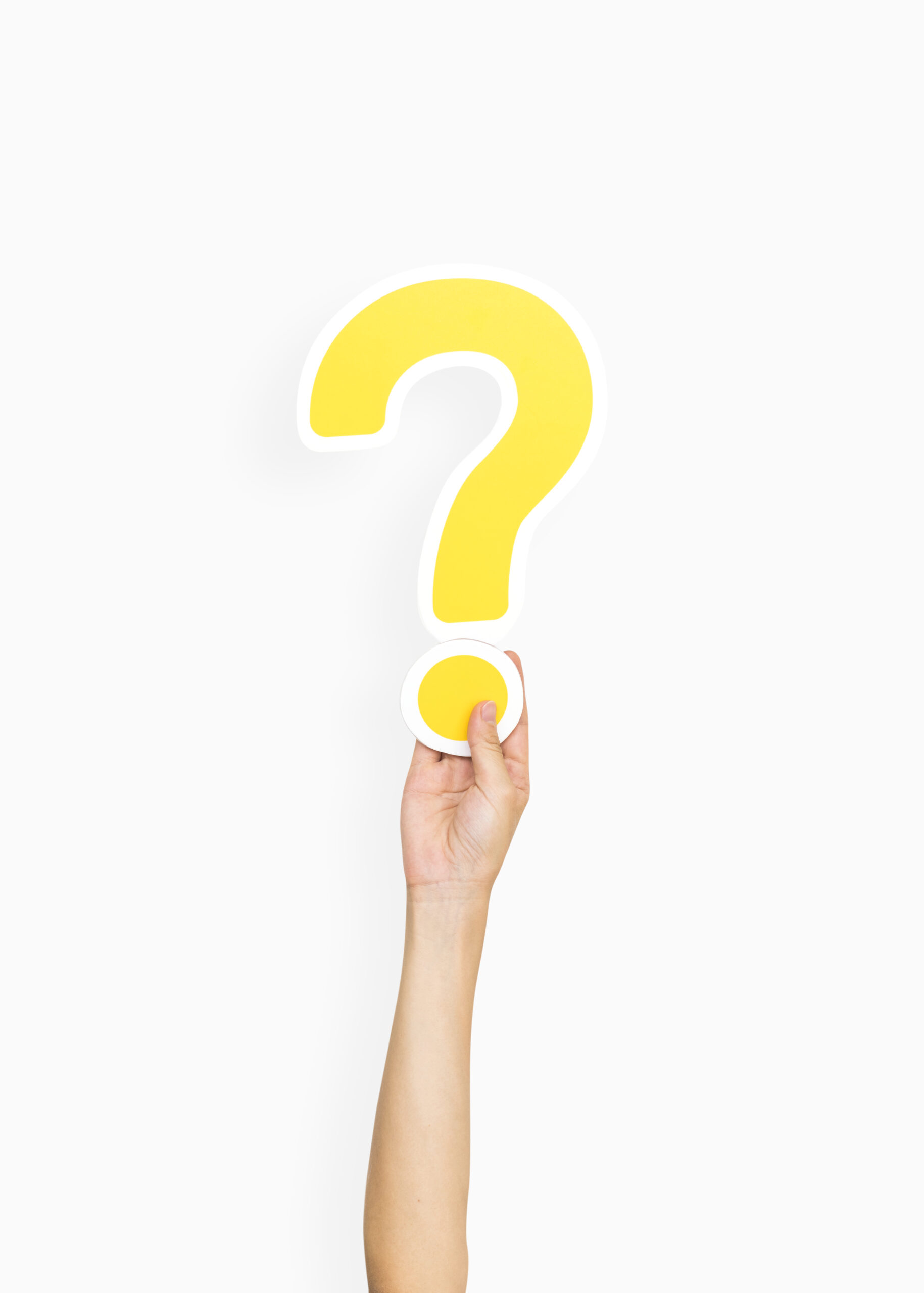 Hand holding question mark